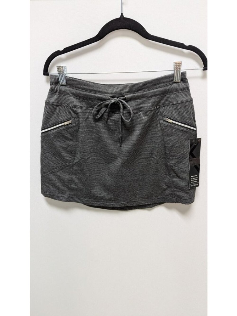 Kyodan Dark Grey Striped Active Knit Skort